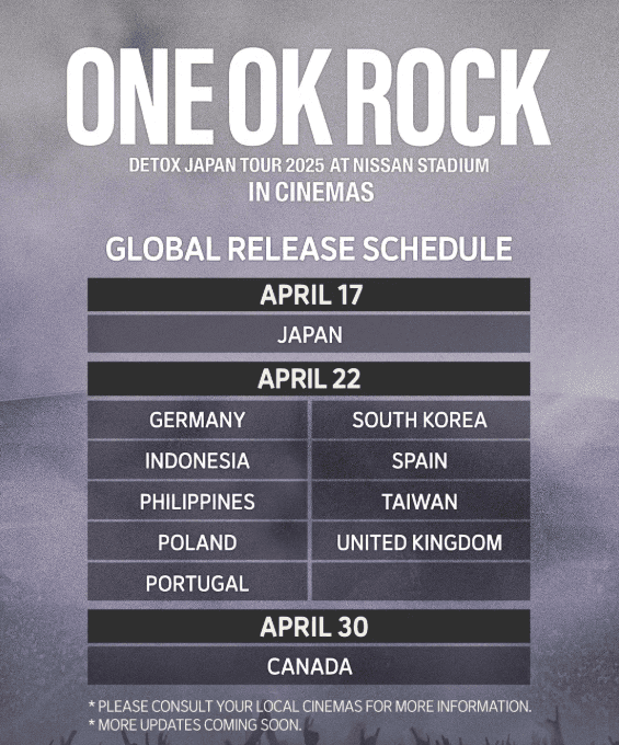 Funciones ONE OK ROCK DETOX TOUR